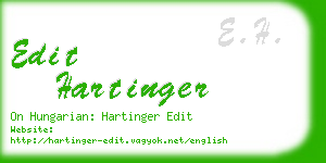 edit hartinger business card